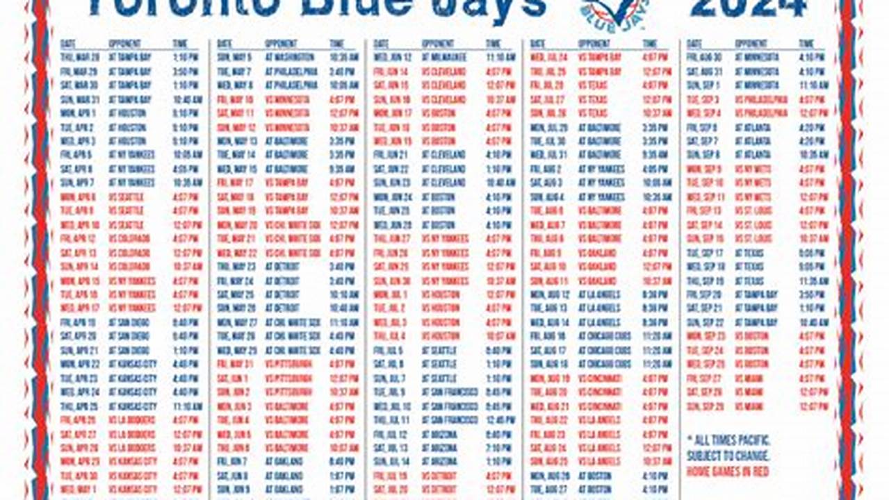 Toronto Blue Jays 2024 Promotional Schedule