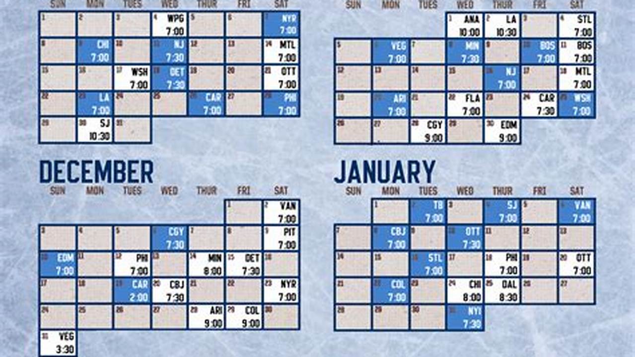 Toronto Maple Leafs 2024 Schedule
