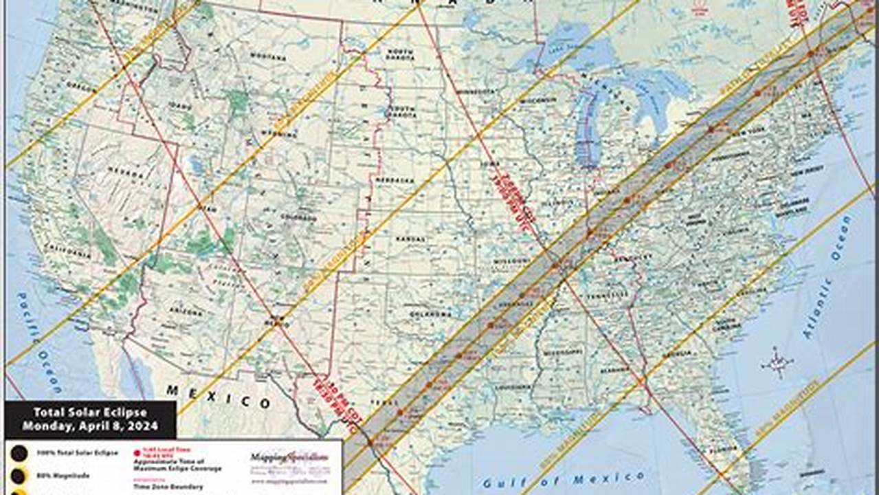 Total Solar Eclipse 2024 Map Canada - Ynes Saudra