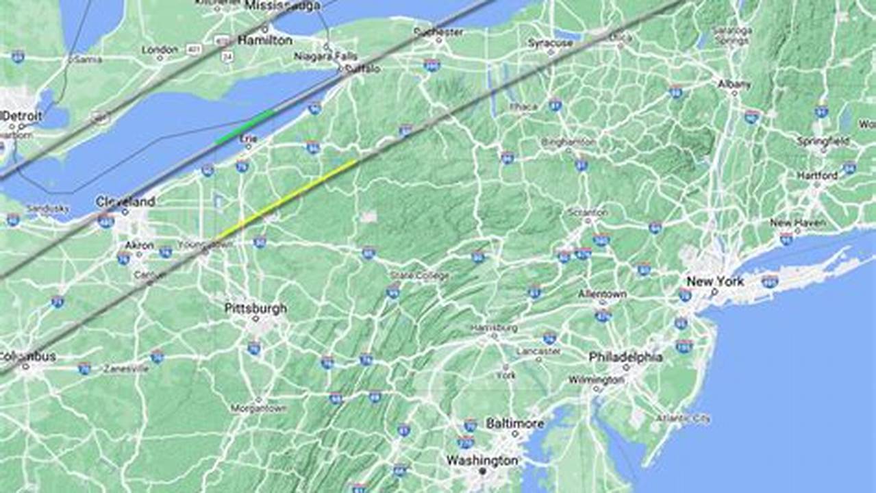 Total Solar Eclipse 2024 Pennsylvania Map