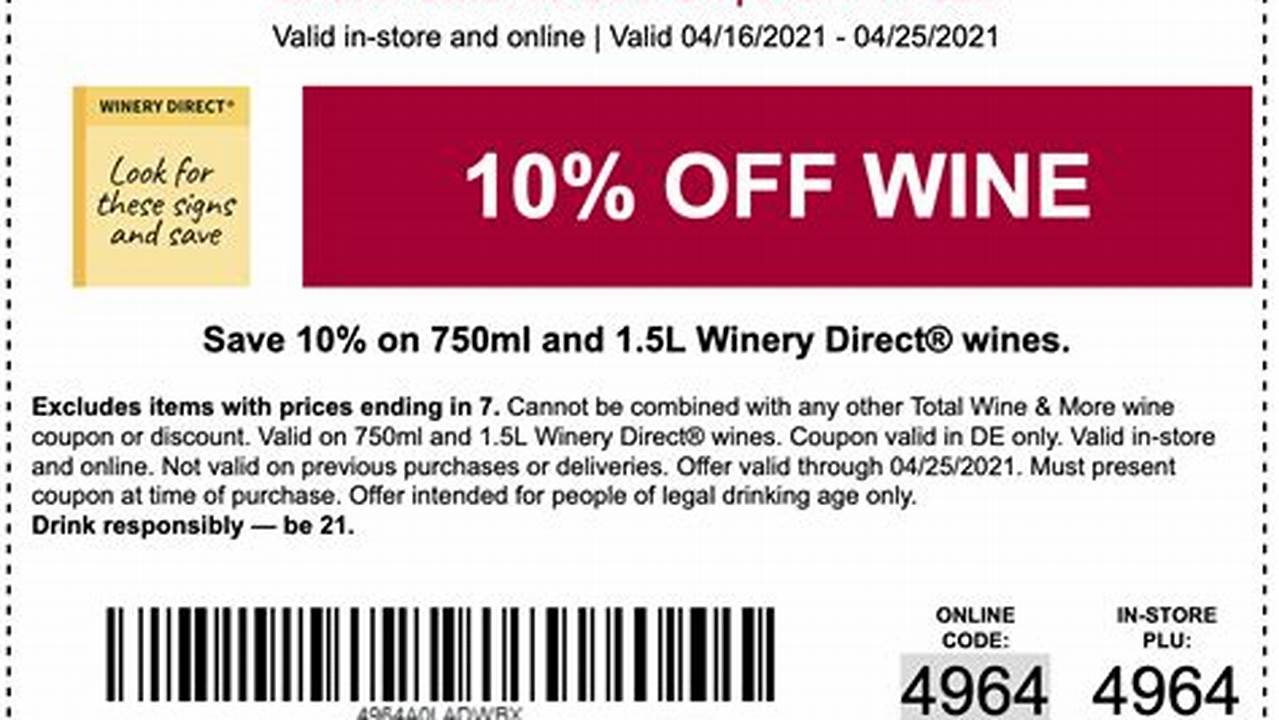 Total Wine Coupons 2024