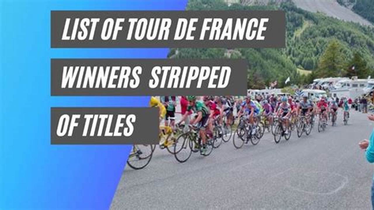 Tour De France Winners List Wikipedia