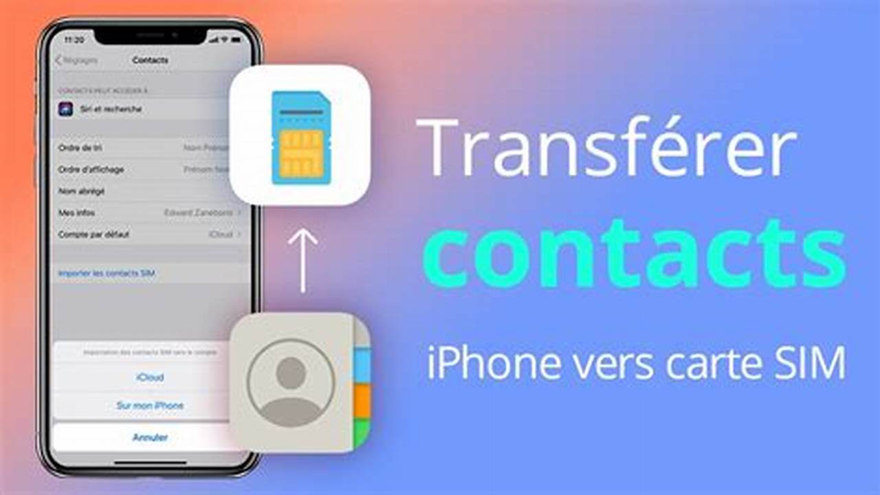 Transférer Contacts De La Carte Sim Au Téléphone