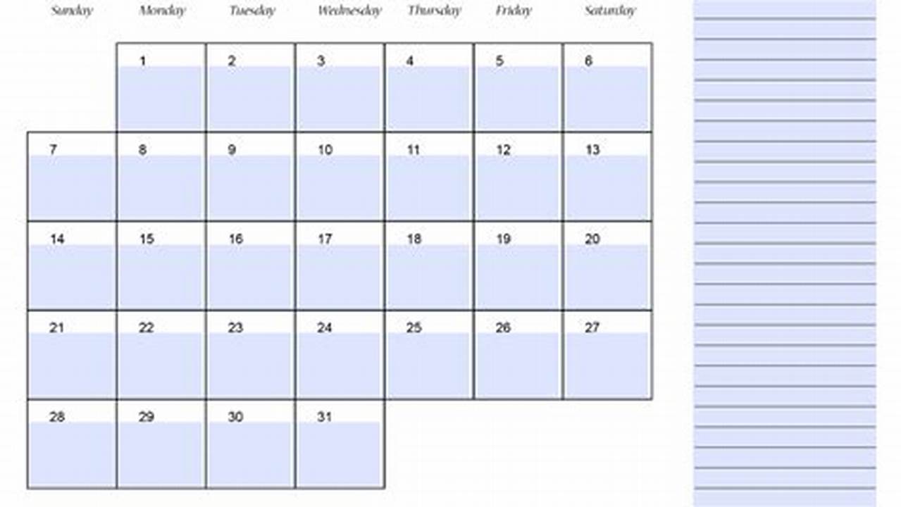 Typable Calendar Template 2024