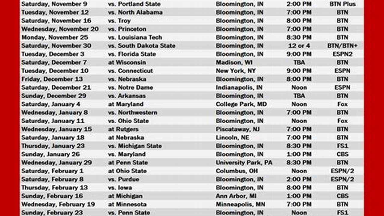 U Of I Basketball Schedule 2024