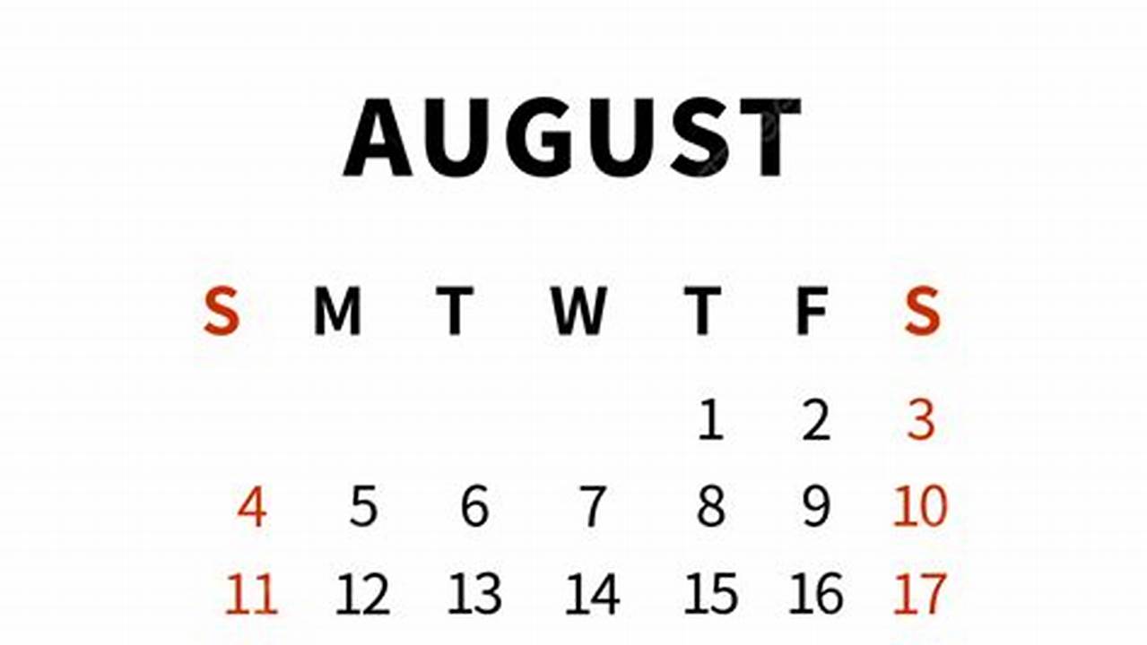 Ugust 2024 Calendar Printable Freepik