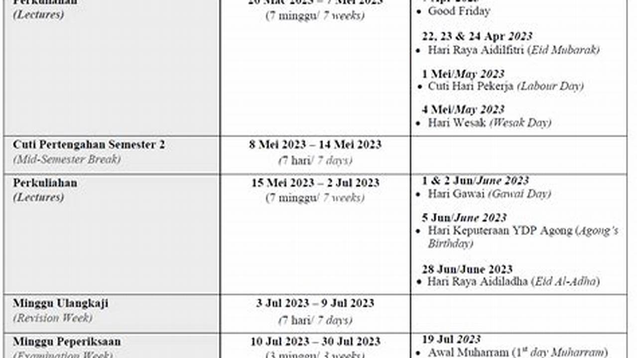 Umt Academic Calendar 2024-23