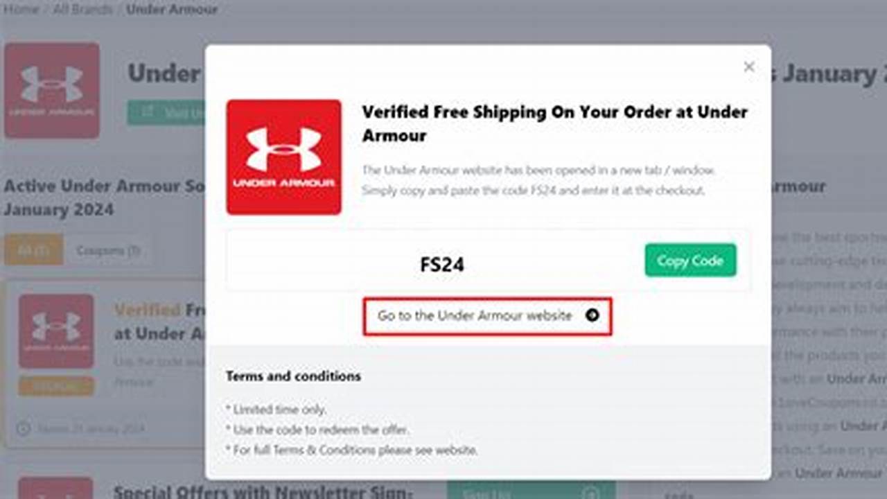 Under Armour Coupon 2024