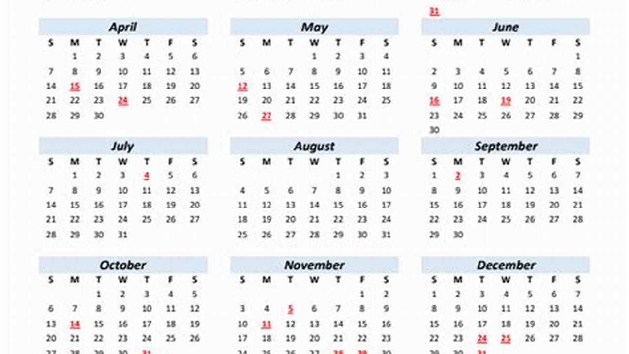 United States 2024 September Calendar Week Number