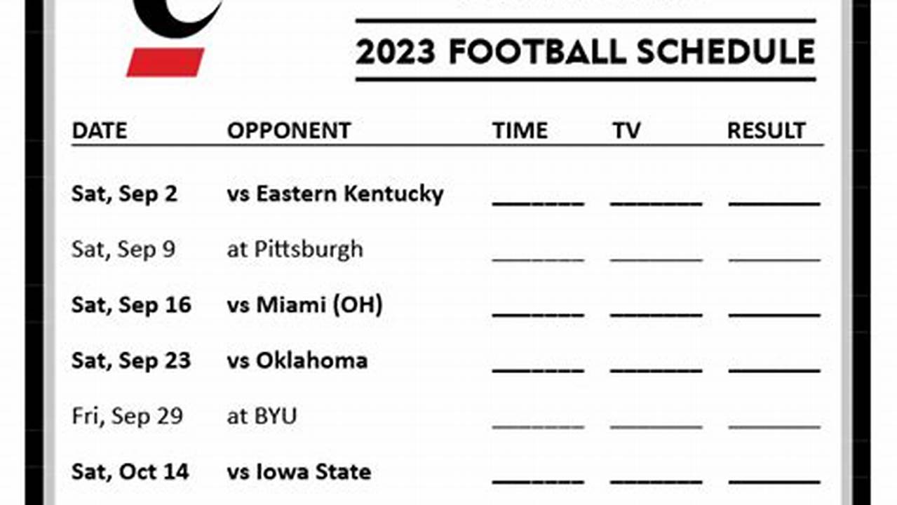 Univ Cincinnati Football Schedule 2024