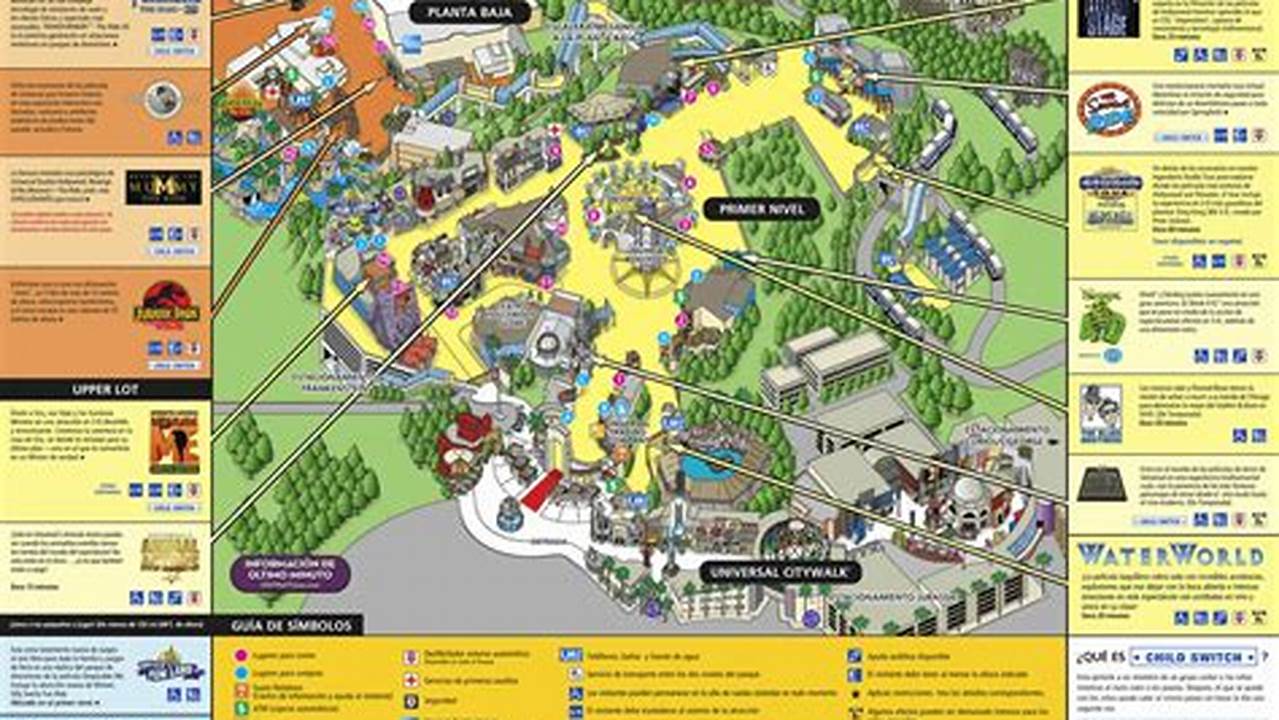 Universal Hollywood Map 2024