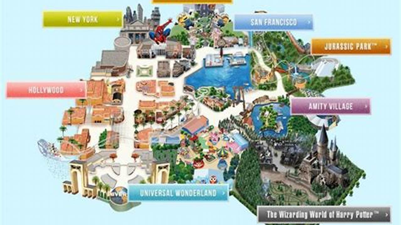 Universal Studios Osaka Map 2024