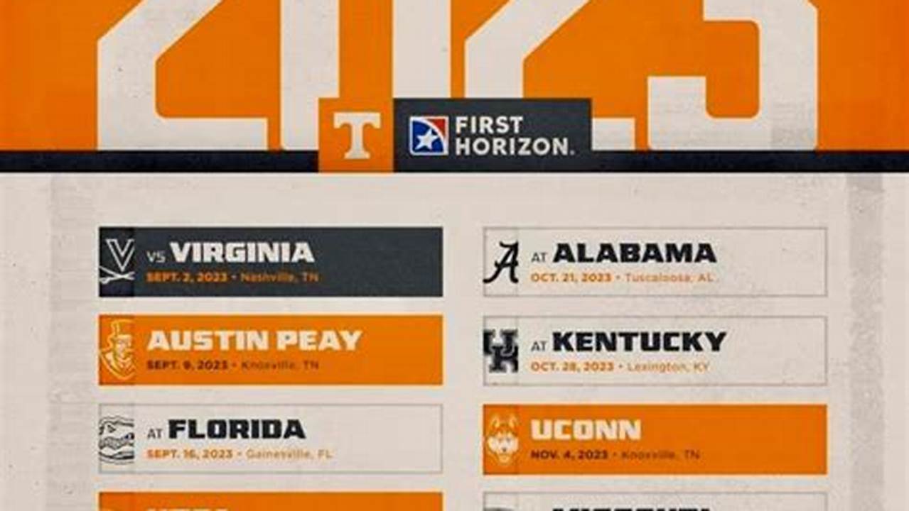 University Of Tennessee Football Schedule 2024