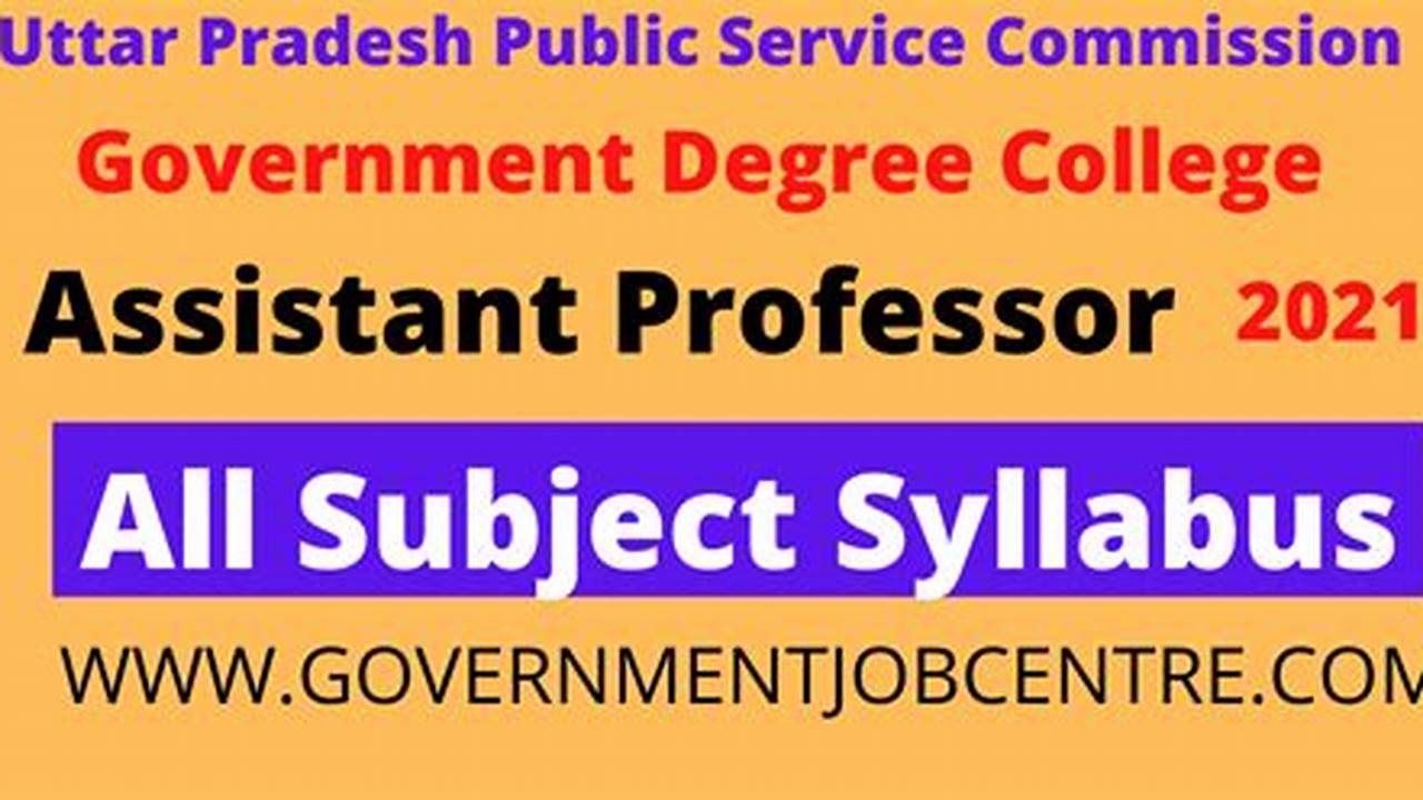 Uppsc Gdc Assistant Professor (Political Science) Syllabus 2024 General Studies 1., 2024