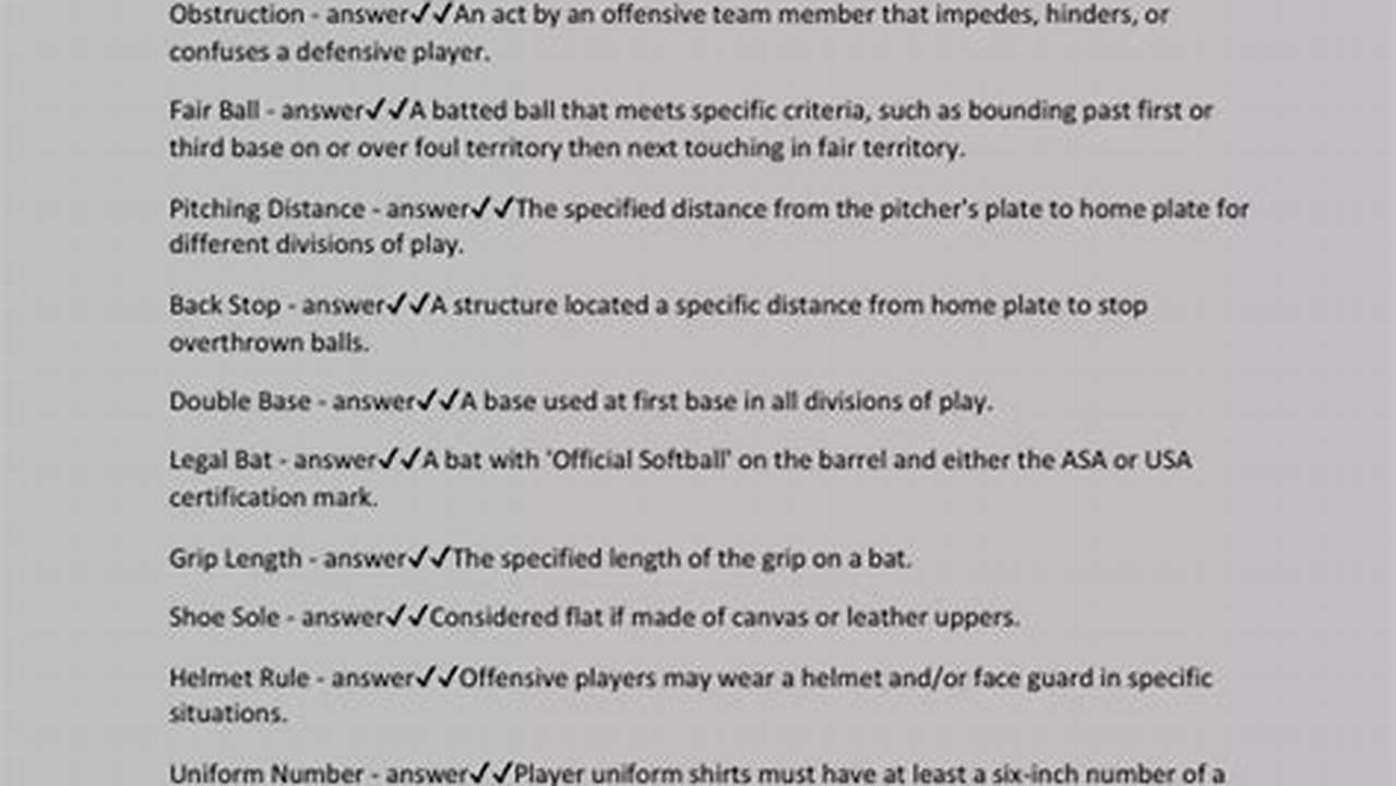 Usa Softball Umpire Exam Answers 2024