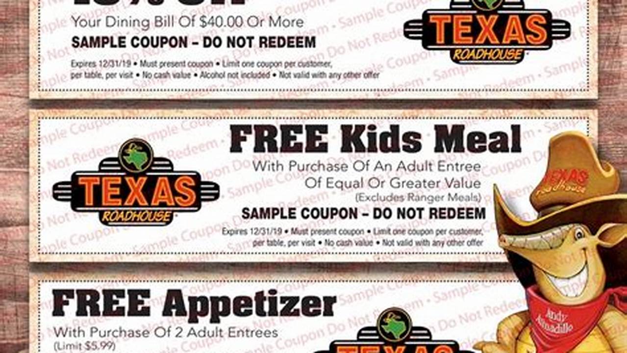 Use The Texas Roadhouse Discount Code To Get A Free Starter!, 2024