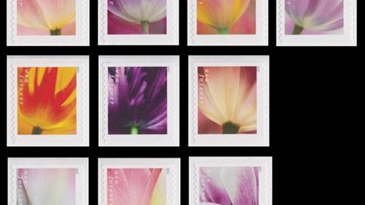 Usps 2024 Tulip Blossom Forever First Class Postage Stamps