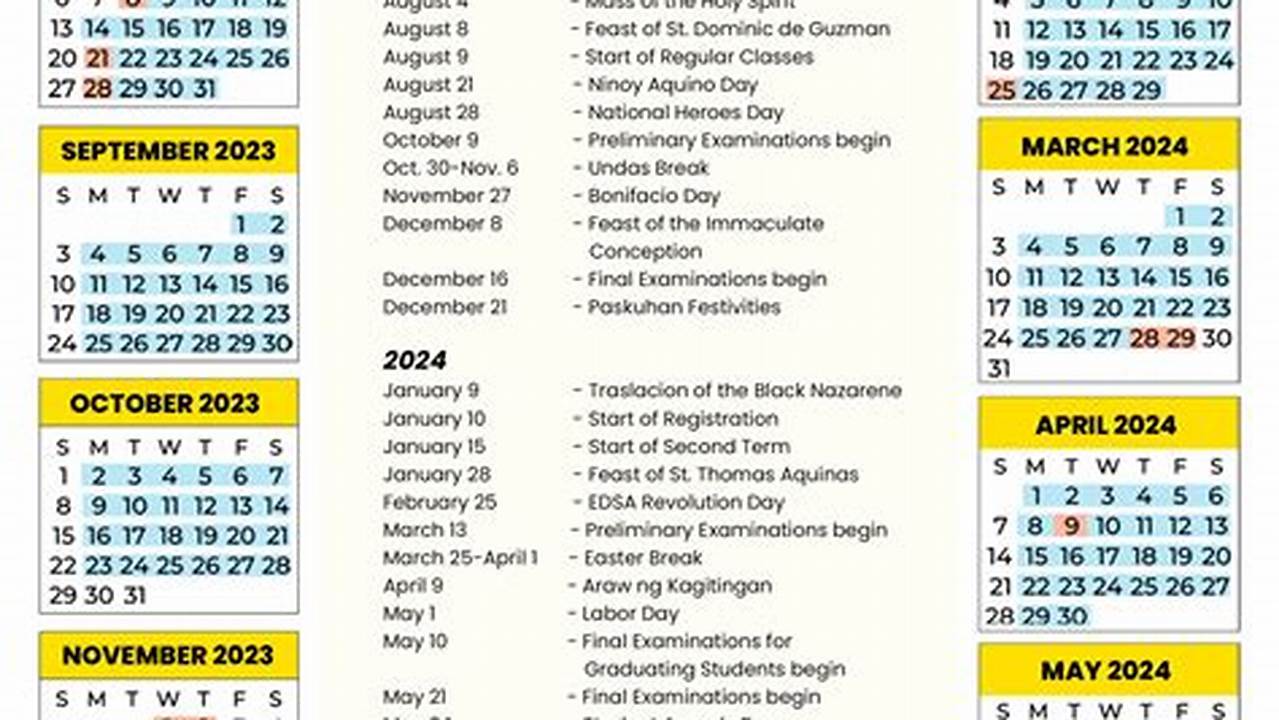 Ust Academic Calendar 2024-2025