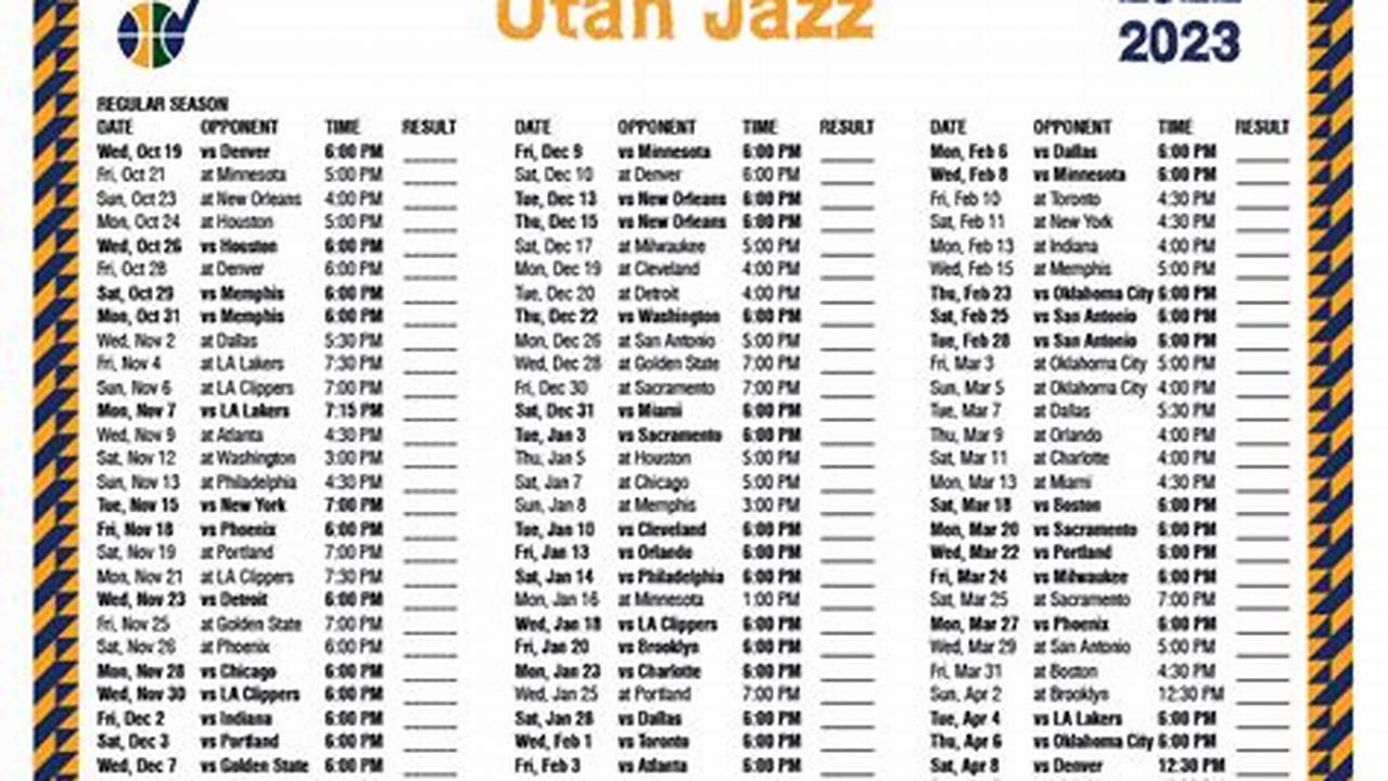 Utah Jazz Summer League Schedule 2024