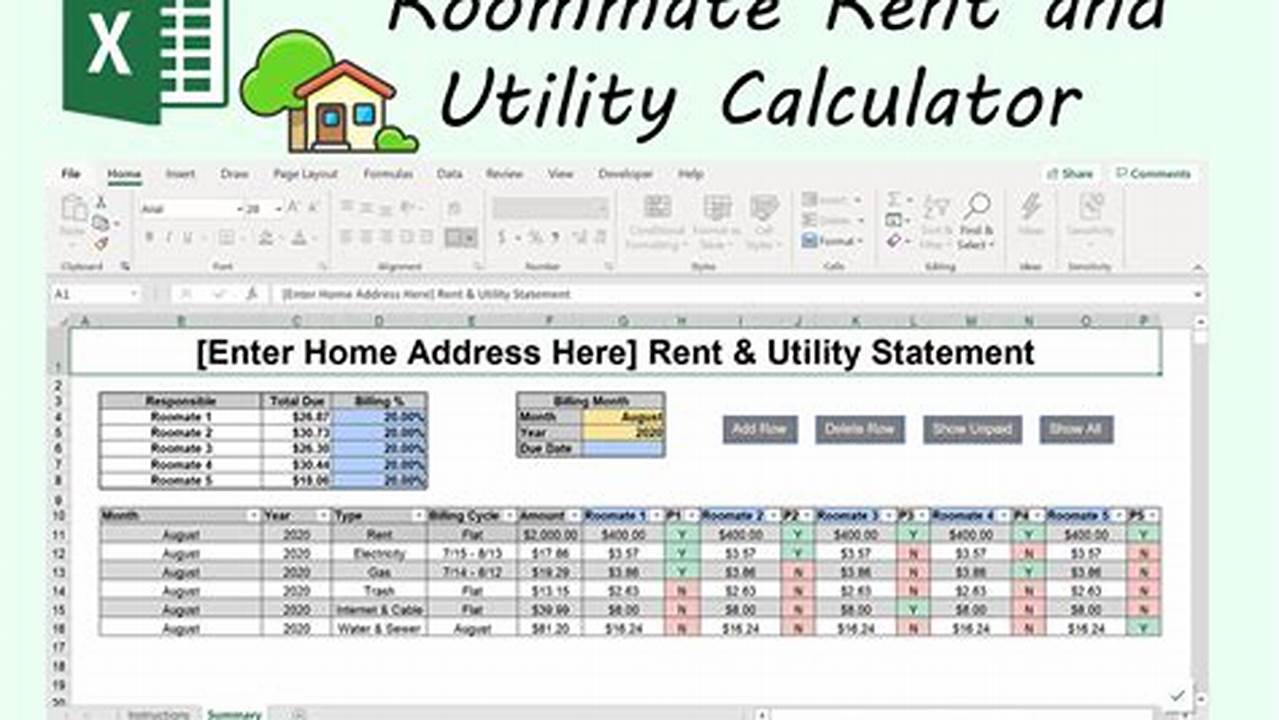 Utility, Excel Templates