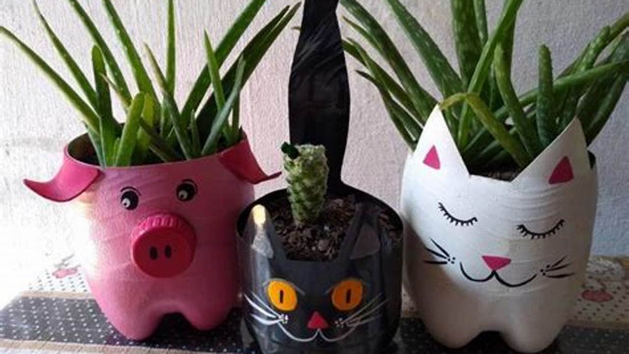 Vasos Para Plantas Feitos Com Garrafas Pet