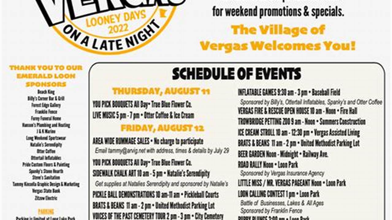 Vergas Looney Days 2024 Schedule