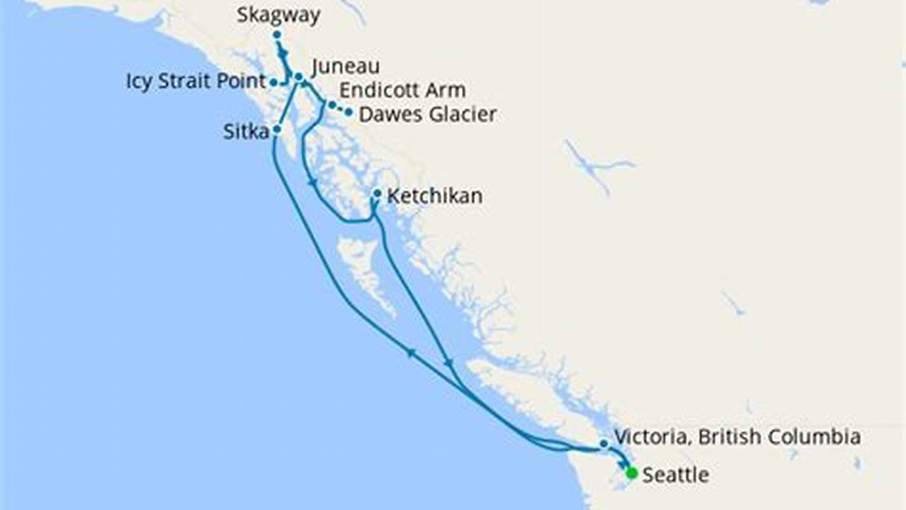 Visit Seattle, Juneau, Skagway, Dawes Glacier, Victoria, Seattle., 2024