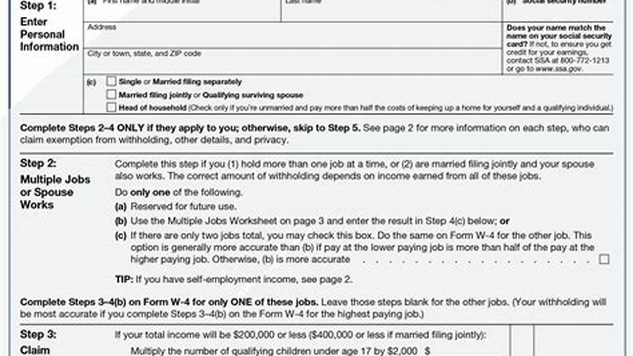 W4 Form 2024 Instructions Synonym