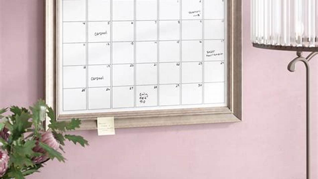 Wall Mounted Calendar Dry Erase Boards