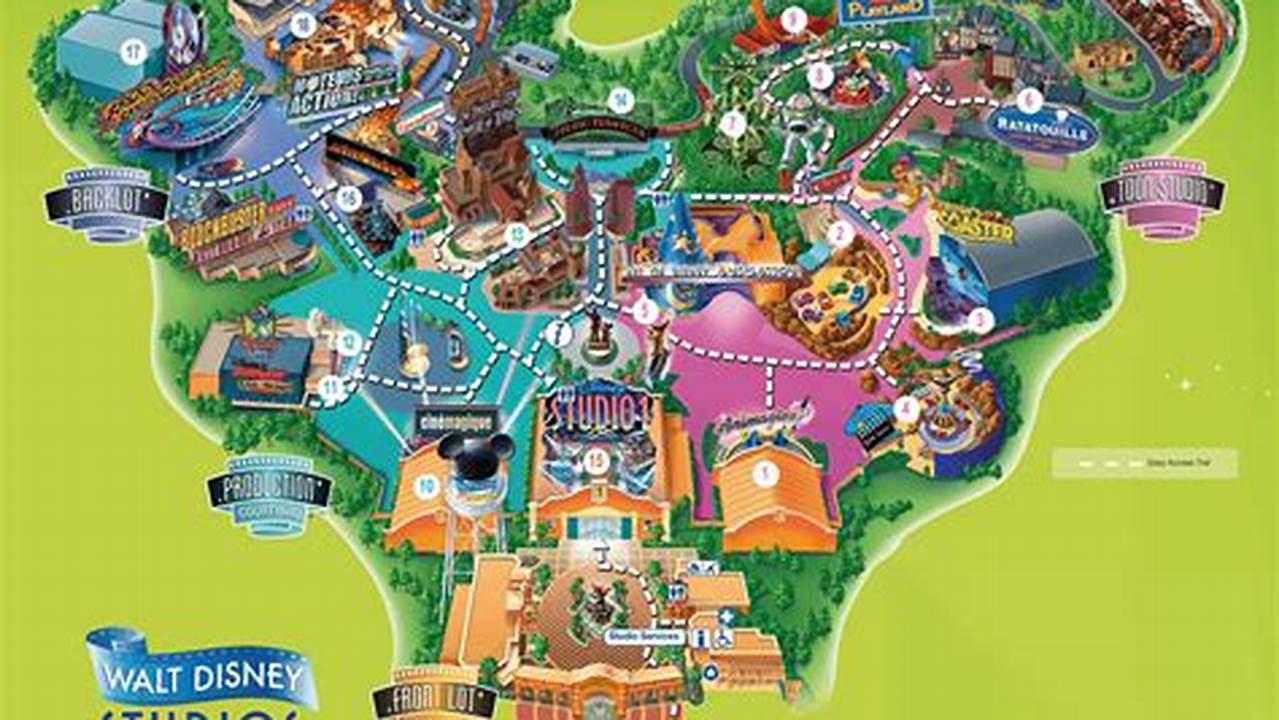 Walt Disney Studios Park Map 2024