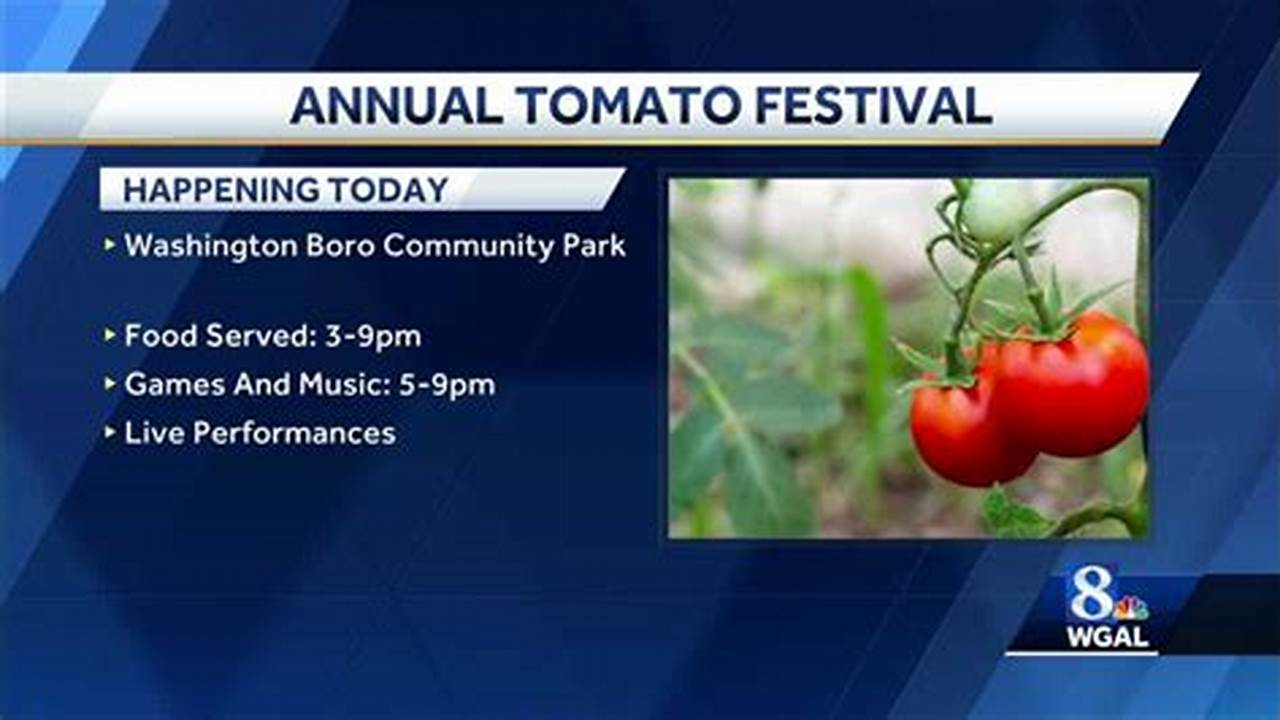 Washington Boro Tomato Festival 2024 Dates