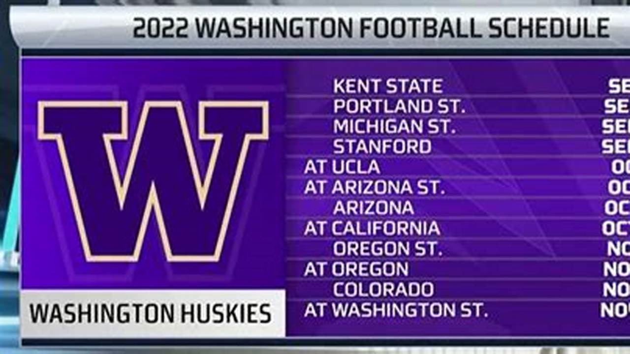 Washington Football Schedule For 2024