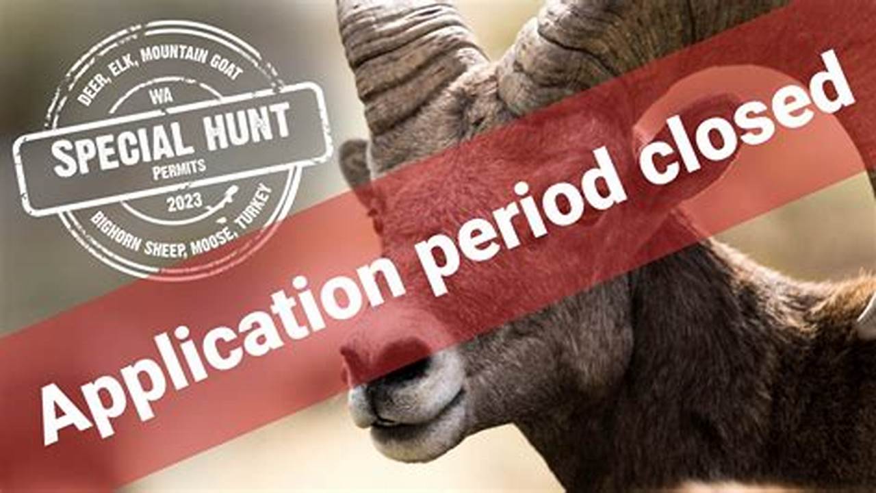 Wdfw Special Hunt Application Deadline 2024