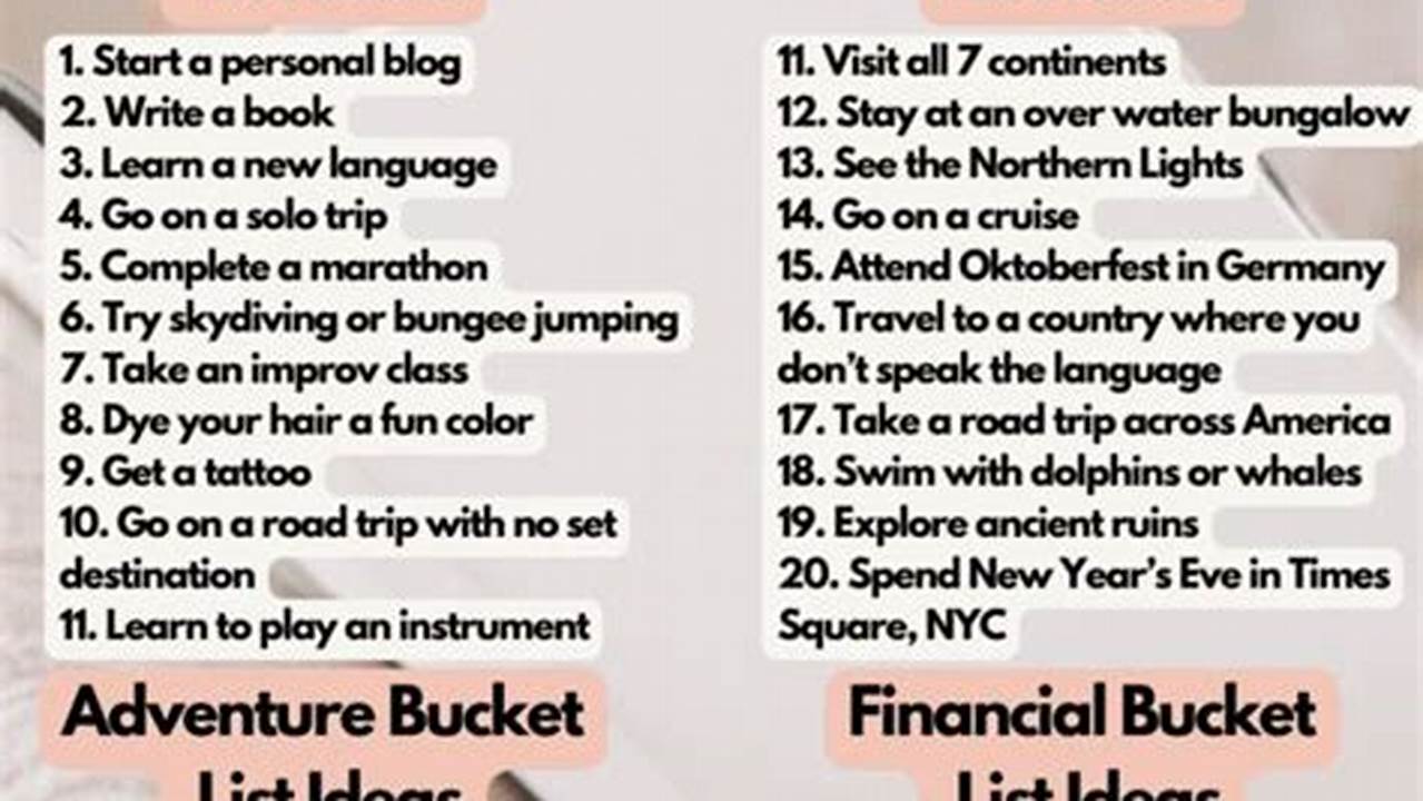 We’re Declaring 2024 The Year Of Tackling Your Bucket List., 2024