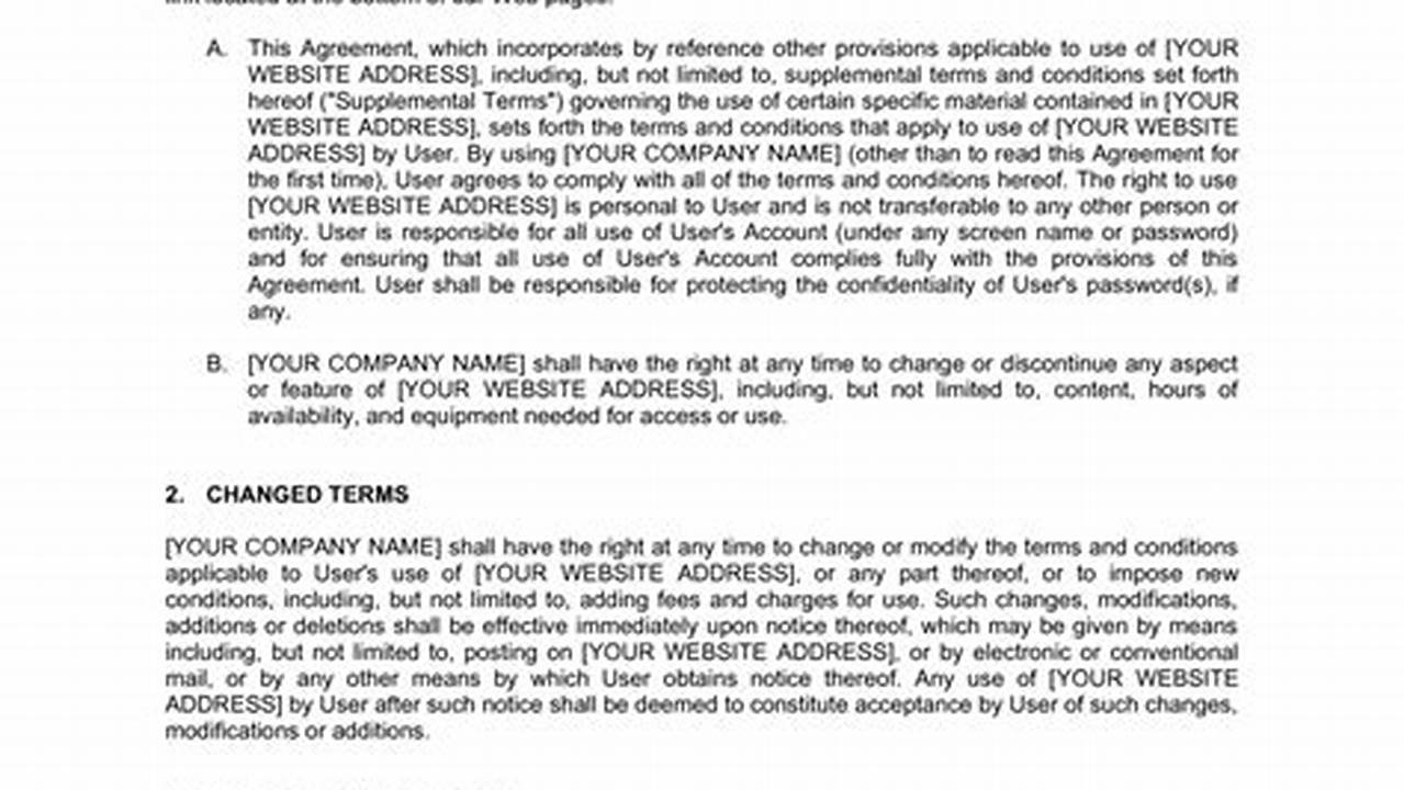 Unlock the Secrets of Website Terms of Service Agreement Templates