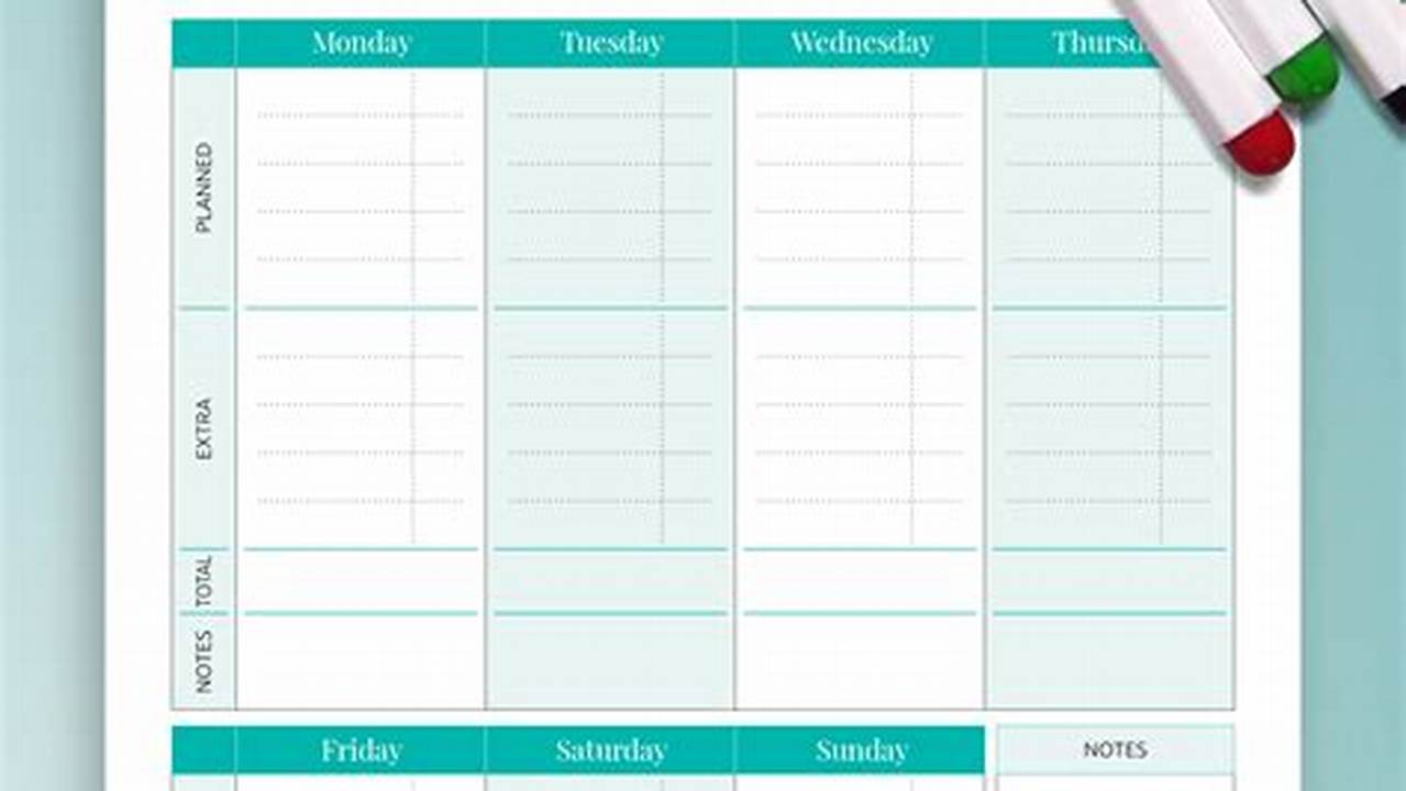 Weekly Budget Planner Template: A Guide to Creating a Sustainable Spending Plan