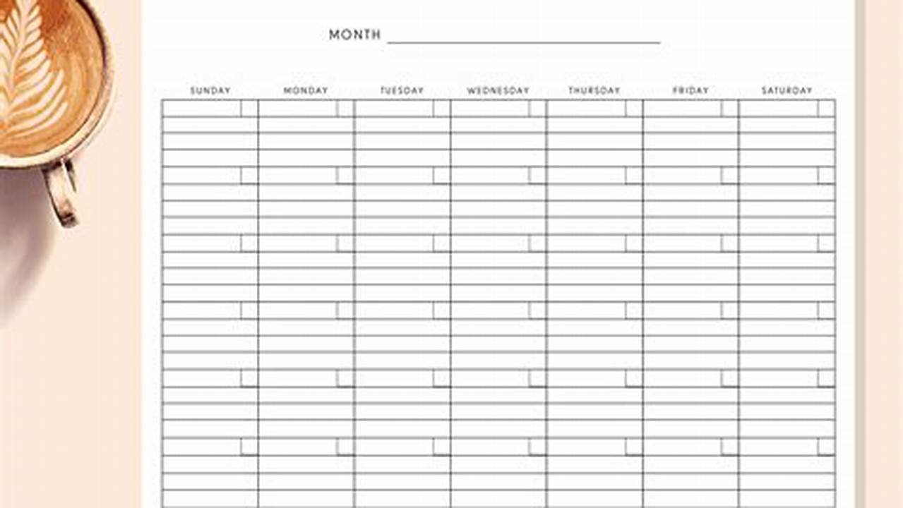 Weekly Calendar Template Mac