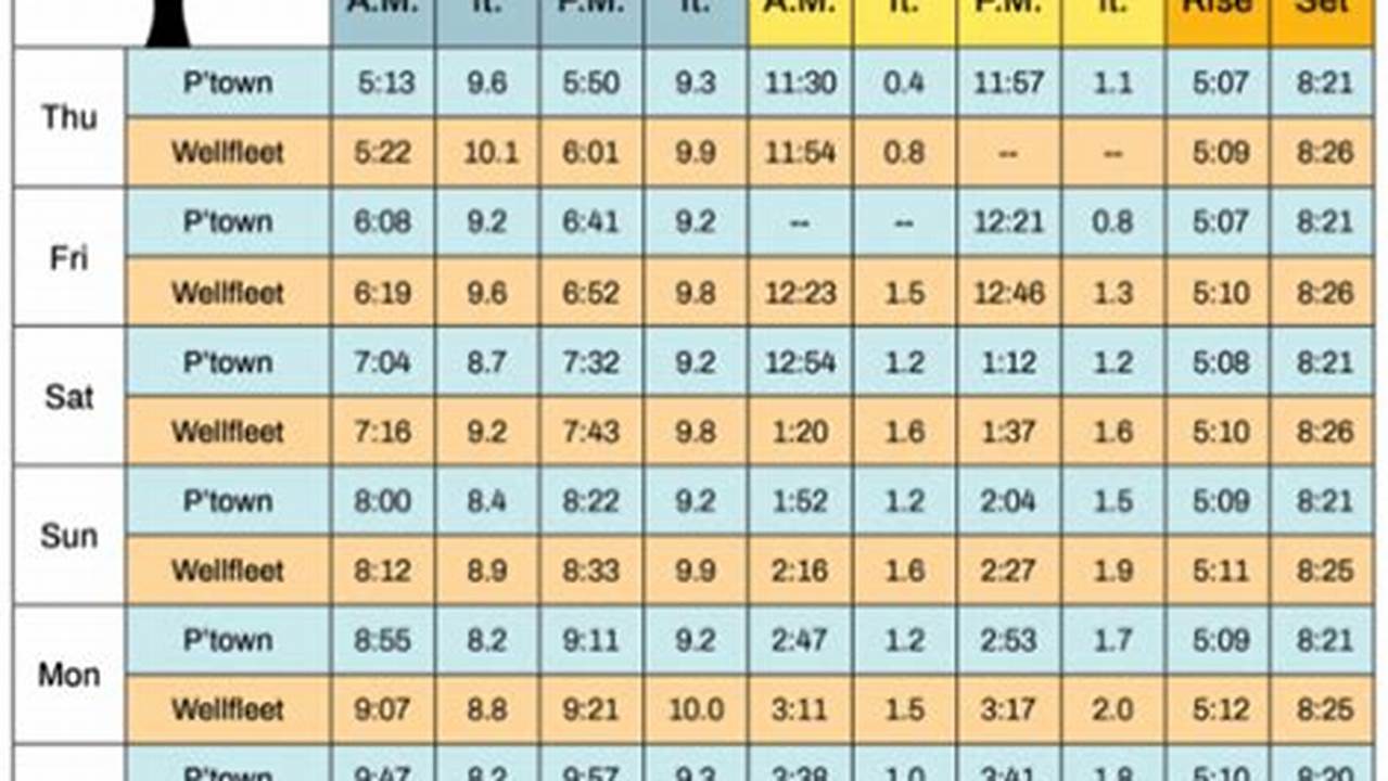 Wellfleet Tide Chart July 2024