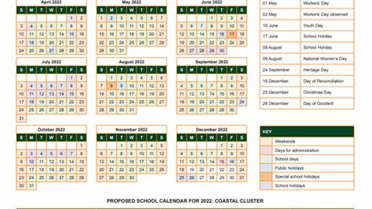 Western Cape Public School Calendar 2024