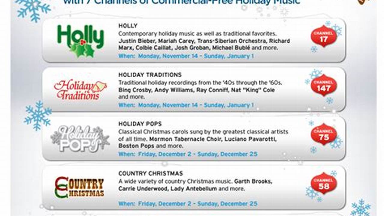 What Channel Is Christmas Music On Sirius Xm 2024