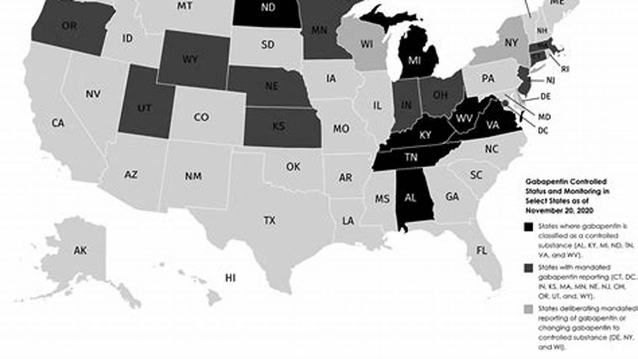 What States Is Gabapentin A Controlled Substance 2024