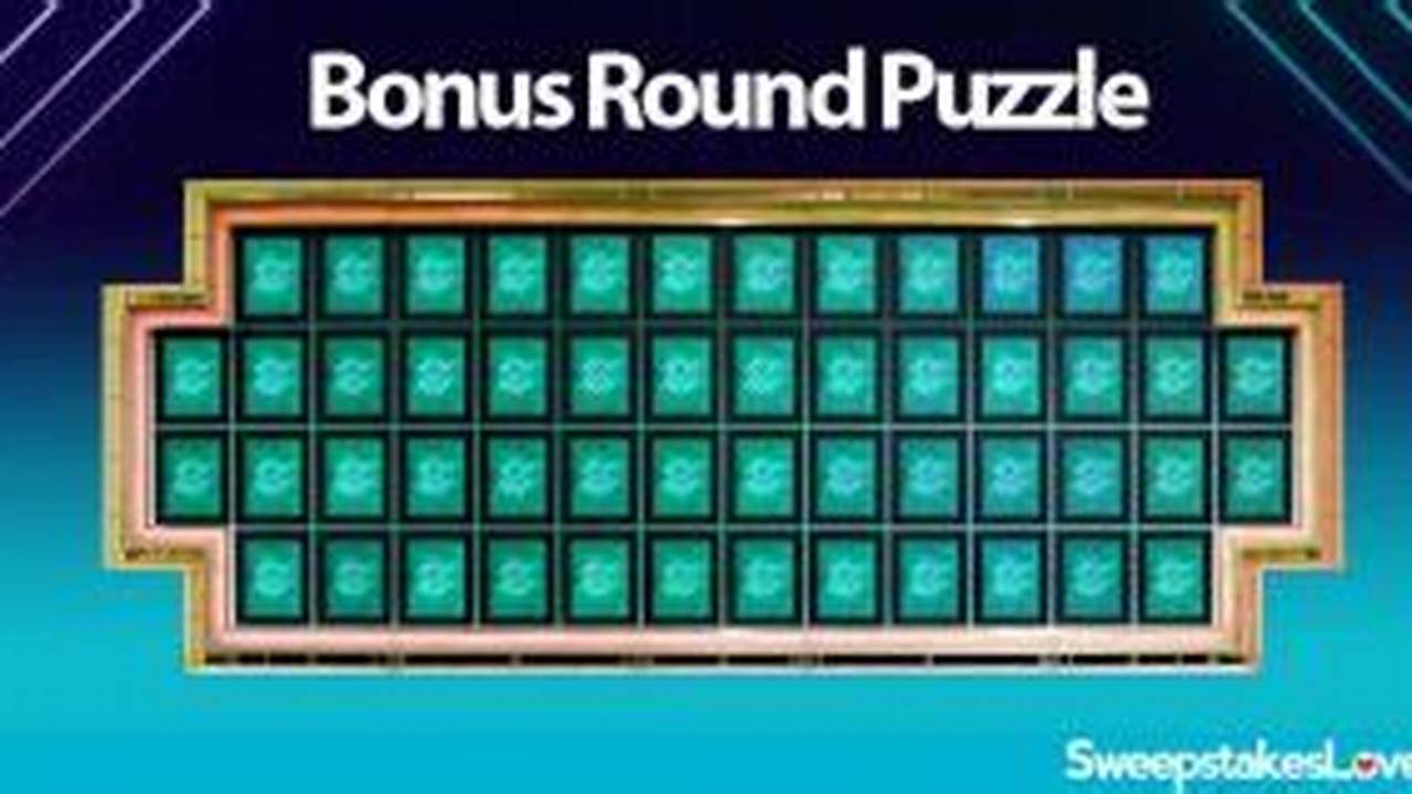 Wheel Of Fortune Bonus Puzzle April 28 2024