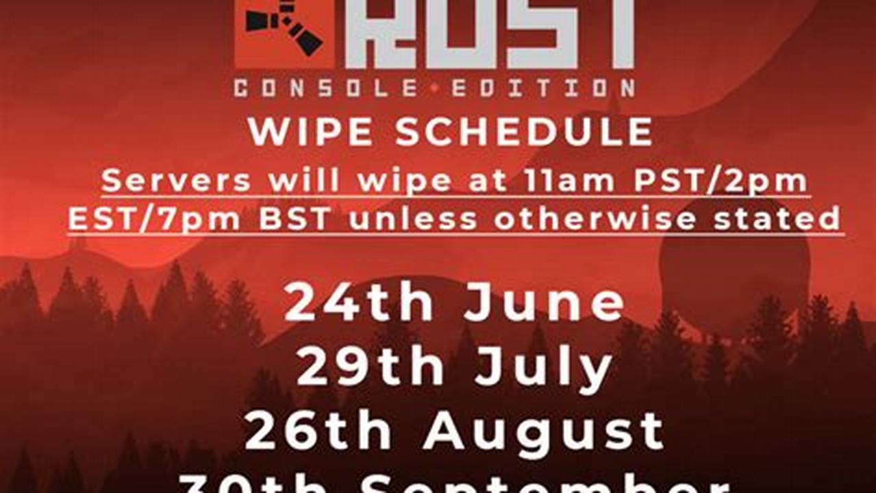 When Do Weekly Servers Wipe Rust Console 2024