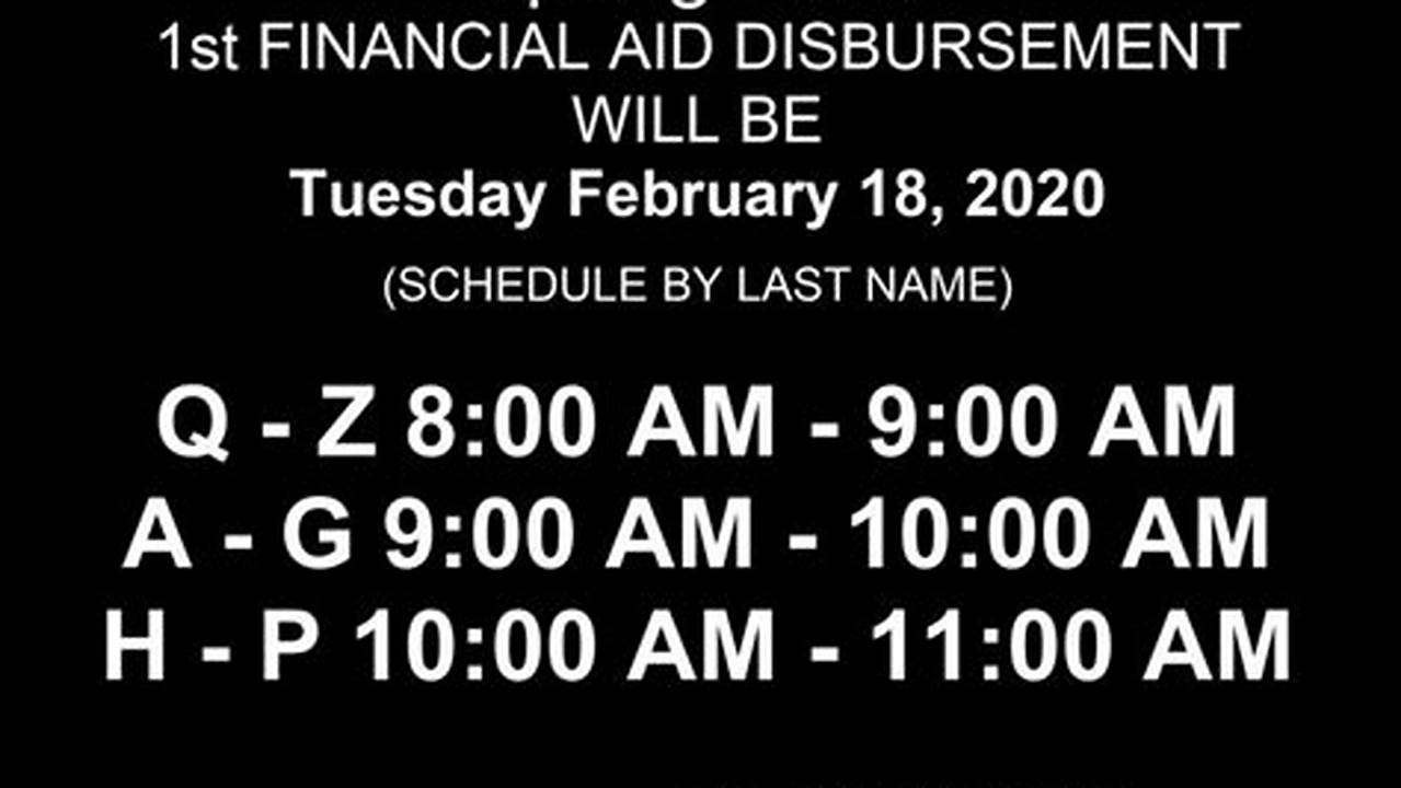 When Does Financial Aid Disbursed For Spring 2024