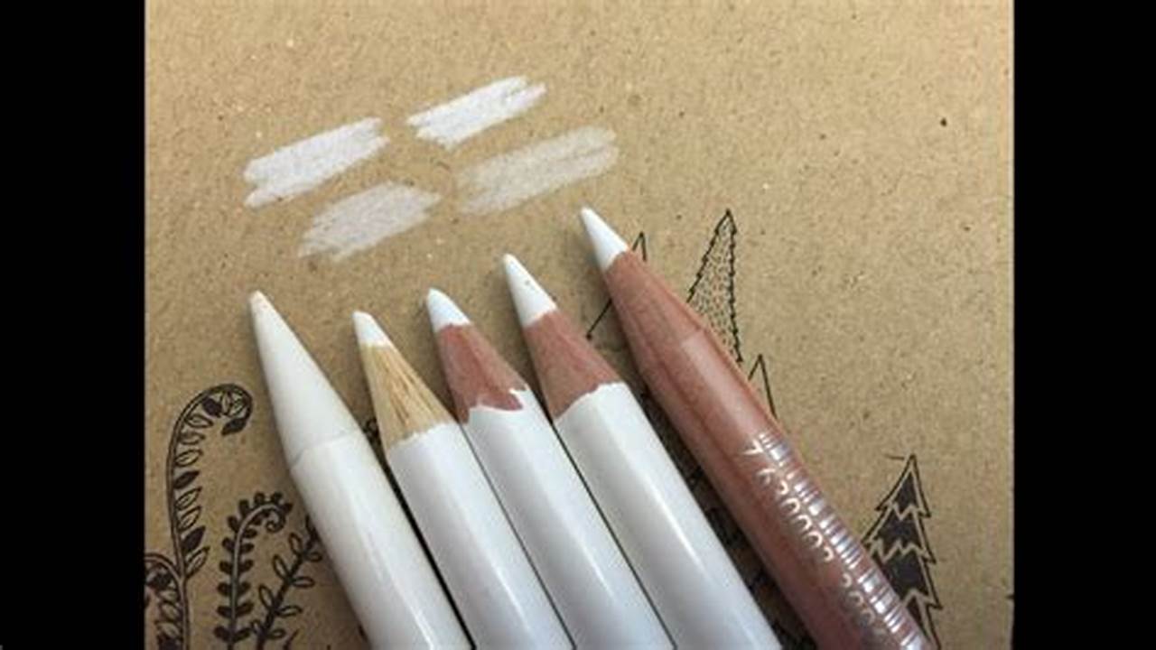 White Colored Pencil for Highlights