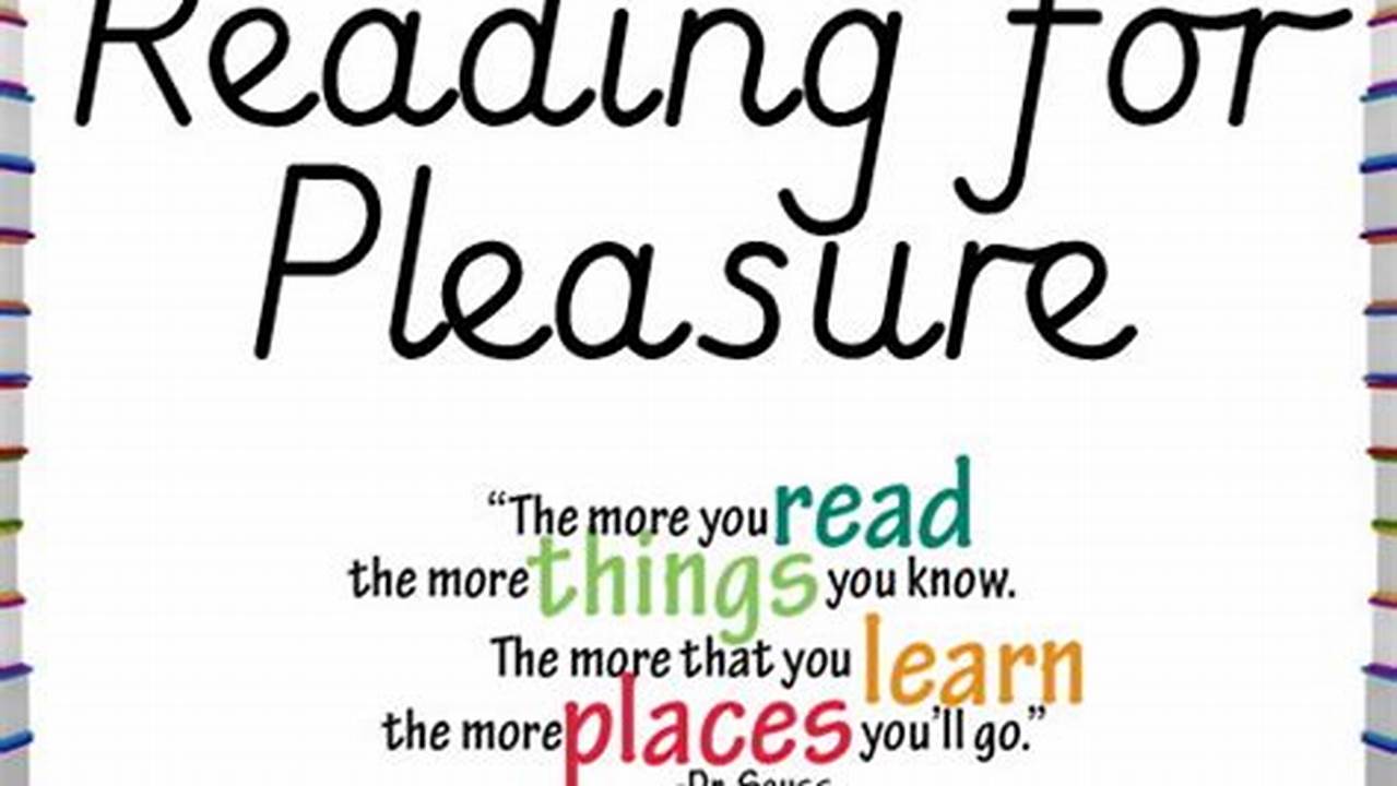 Whole School Reading For Pleasure Initiatives., 2024