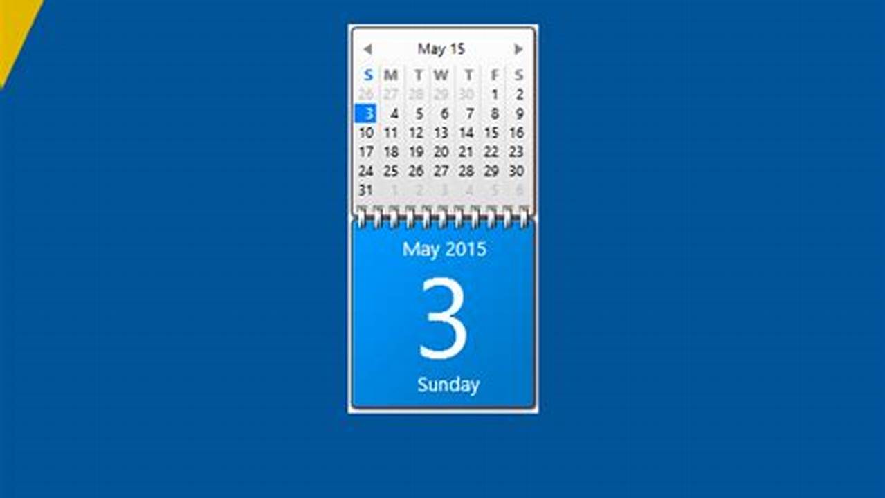 Widget Calendar For Windows 10