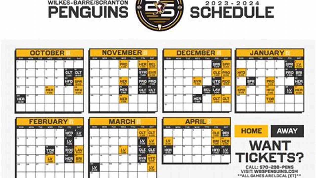 Wilkes Barre Penguins Schedule 2024-2024