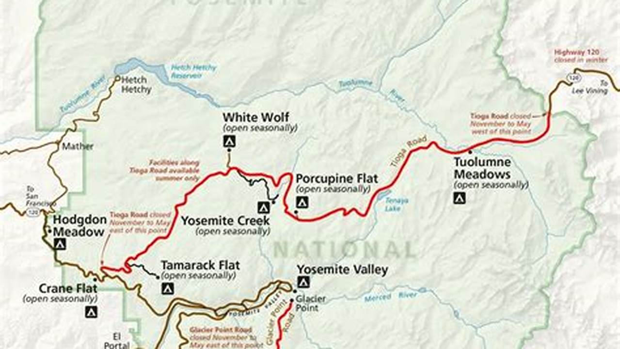 Will Yosemite Require Reservations In 2024 Map
