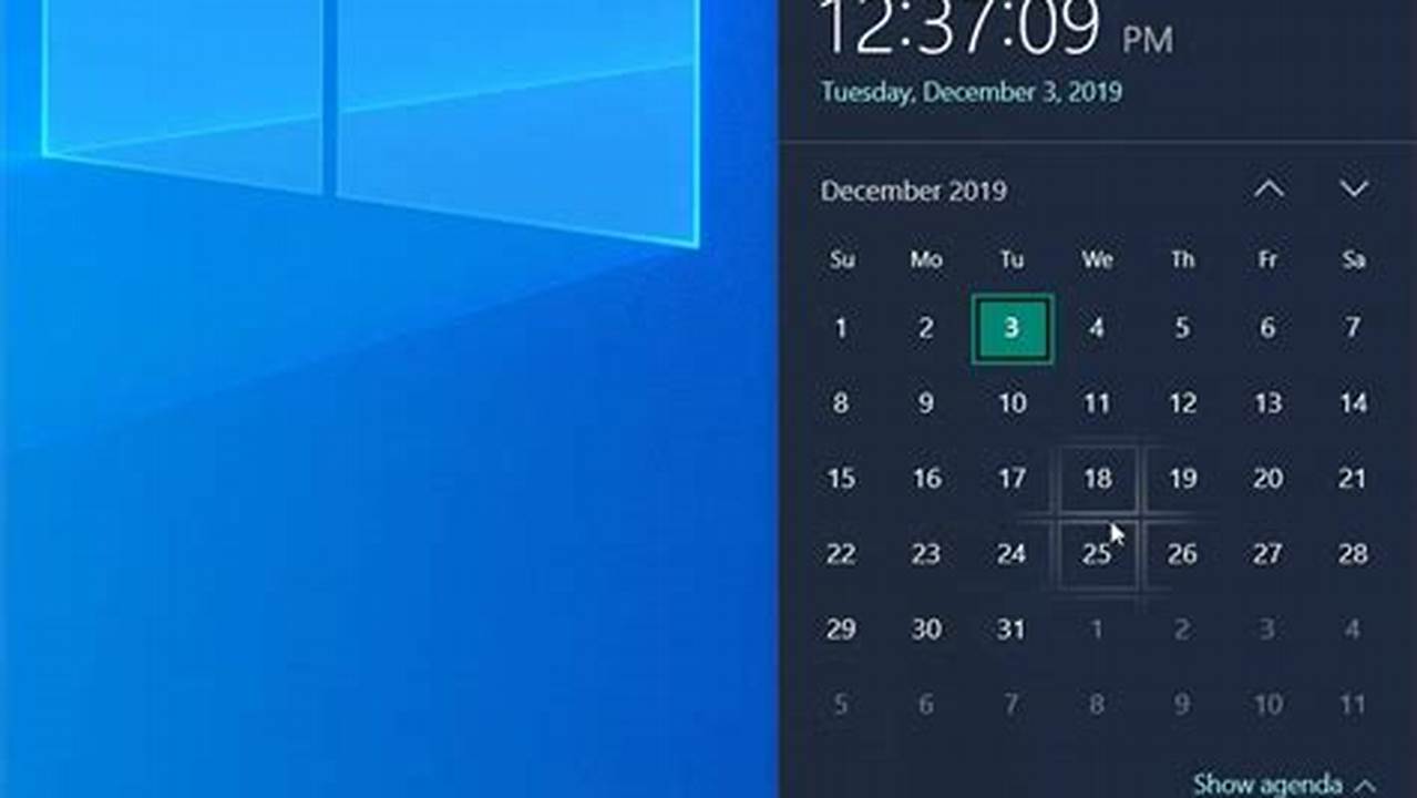 Windows 10 Calendar Settings